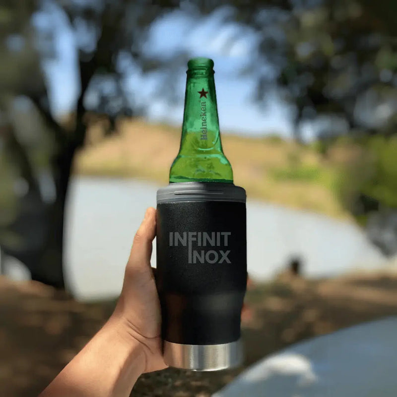 Copo Térmico Cooler Infinit Inox Com Abridor Embutido + Brinde | COMPRE 1 LEVE 2