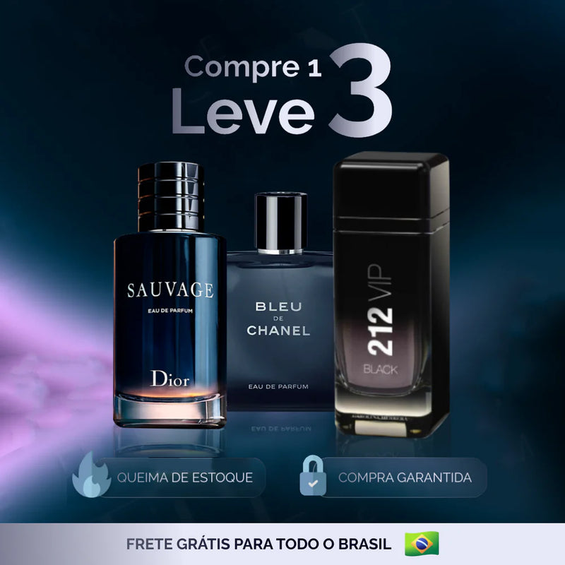 Kit 3 Perfumes Masculinos [100mL]