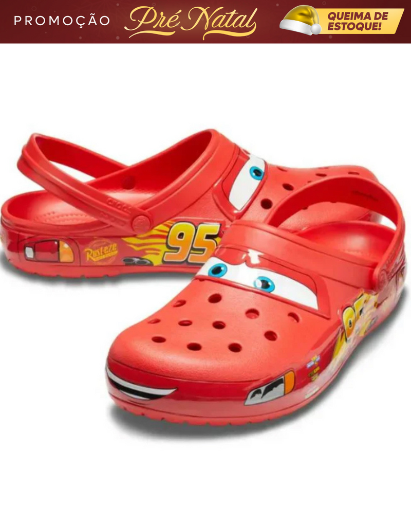 Crocs McQueen +5 Jibbitz Grátis (Últimos pares)