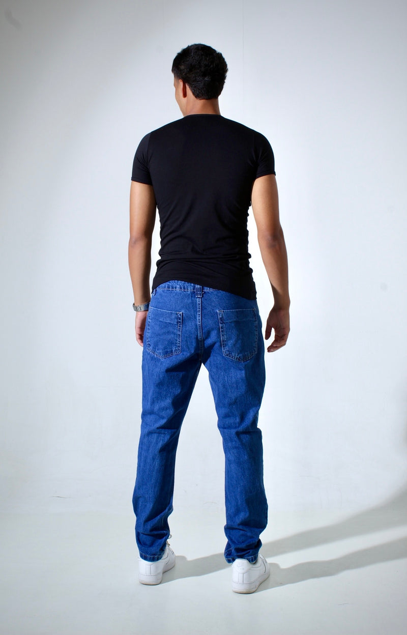 Calça Straight Azul