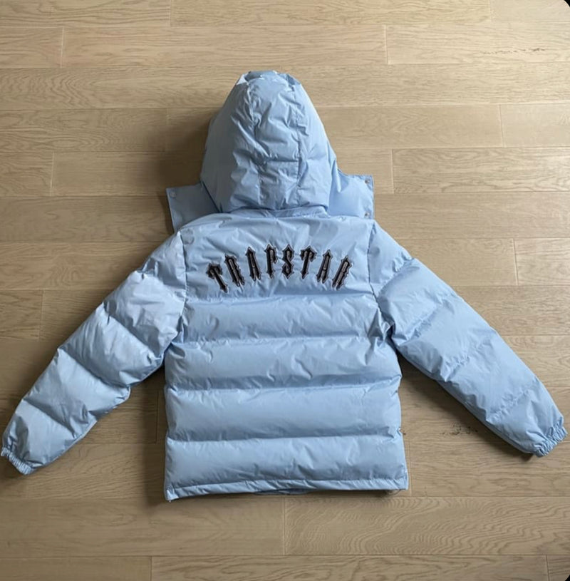 Jaqueta Puffer Trapstar Detachable Ice Blue - Santa Cruz